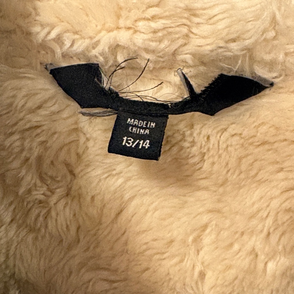 Source Unknown Leather Tan Shearling-Trim Teddy J… - image 2